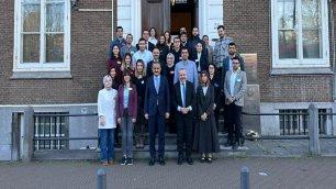 MINISTER ÖZER GOT TOGETHER WITH THE STUDENTS WHO ARE STUDYING IN HOLLAND WITH THE YLSY SCHOLARSHIP